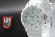 [N MINT]  LUMINOX Sea Turtle 0320-1GBq White Date Men's Quartz Watch From JAPAN