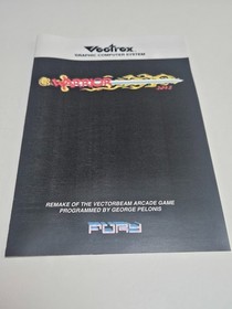 Warrior Vectrex Game with Custom Box and Overlay (Clear Cart)