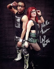 AEW NXT Leva Bates as Veda Scott Signed Autograph 8x10 Hello There Inscription