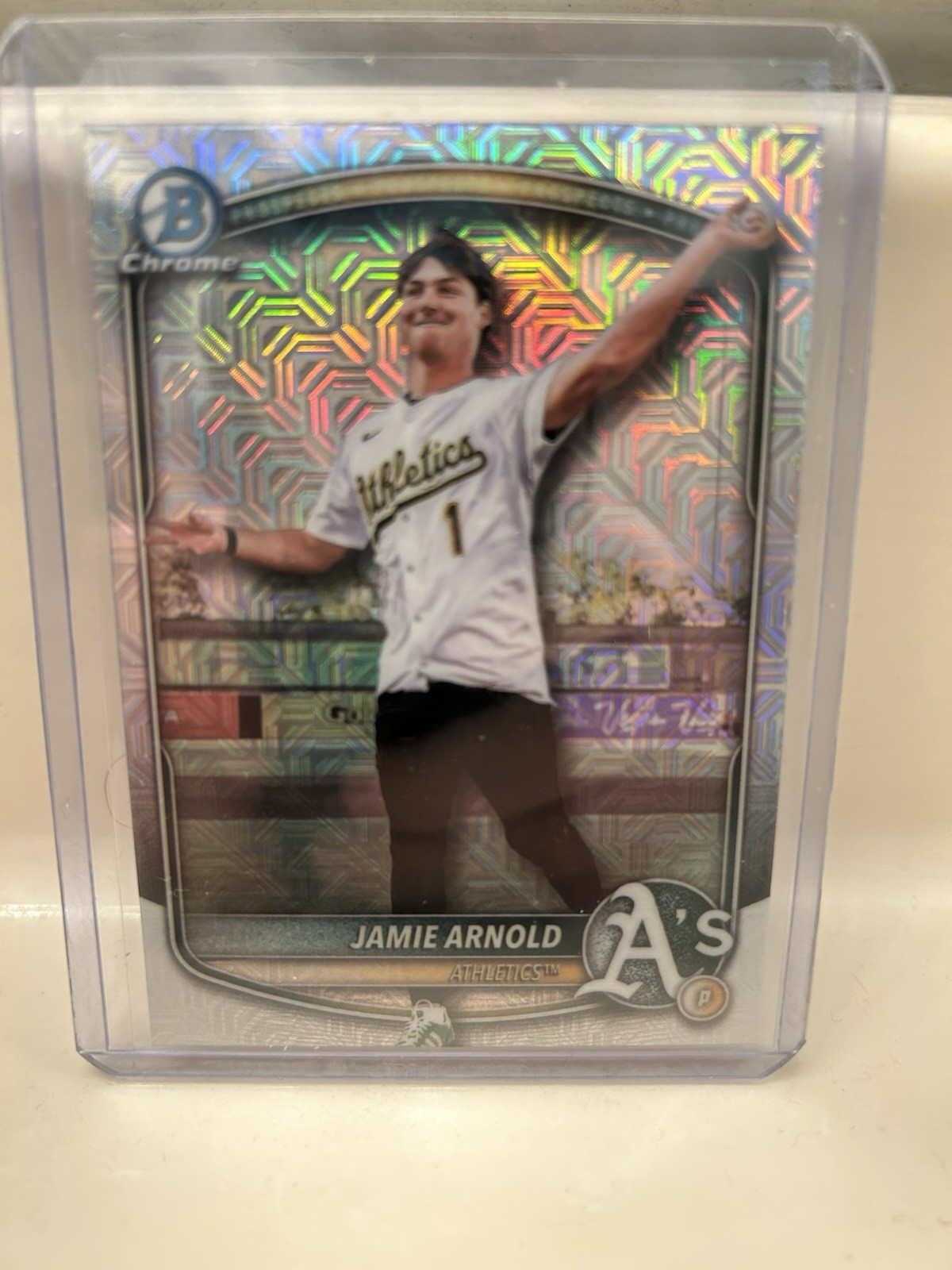 2025 Bowman Draft Chrome JAMIE ARNOLD Mojo Image Variation #BDC-30 Athletics