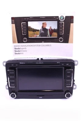 CD Autoradio Navi Skoda Columbus Superb Octavia 3T0035680 A MP3 + Code Anleitung - Bild 1 von 3