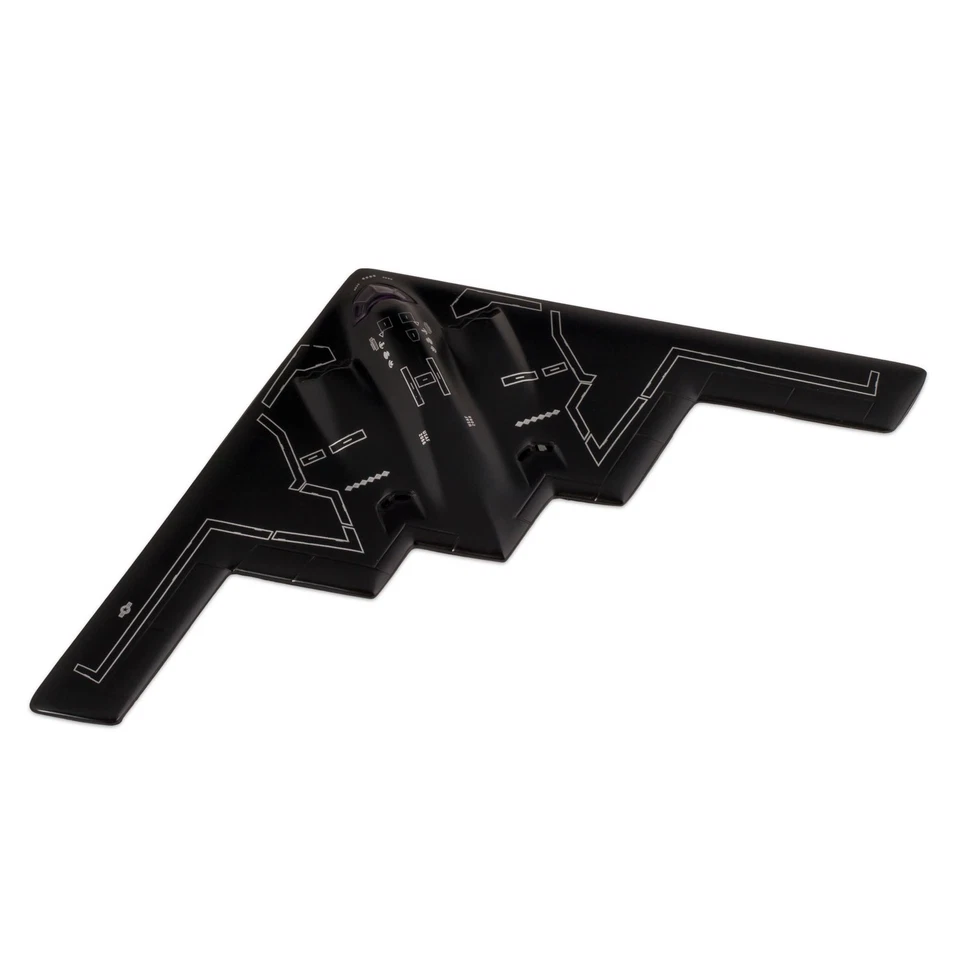 Bombardero furtivo negro X-Planes Air Force B-2 Die Cast Jet avión juguete con tirador Foto 2 de 3