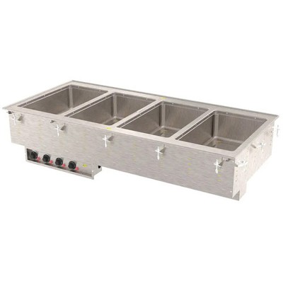 Vollrath 3640610 (4) 12'' x 20'' S/s Hot Food Electric Drop-in Well Unit