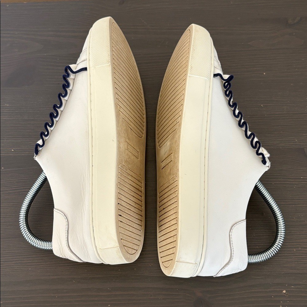 Tory Burch Sport White Leather Ruffle Low Top Sneakers Lace Up Size 7 *READ* thumbnail 6