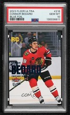 2023 Fleer Ultra Rookies Blue Foil 323/399 Connor Bedard #216 PSA 10 GEM MT 08zb