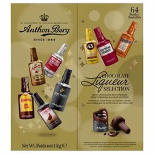 Anthon Berg Dark Chocolate Liqueur Liquor Bottles 64 count 2.2 lbs New Fresh