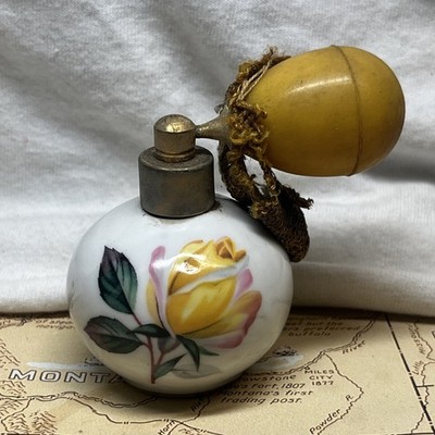 Vintage Royal Bavaria Porcelain Rose Perfume HANDARBEIT Bottle free Ship Vintage
