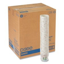 Dixie 92959 10 oz. PerfecTouch Coffee Haze Design Paper Hot Cups 1000/CT New
