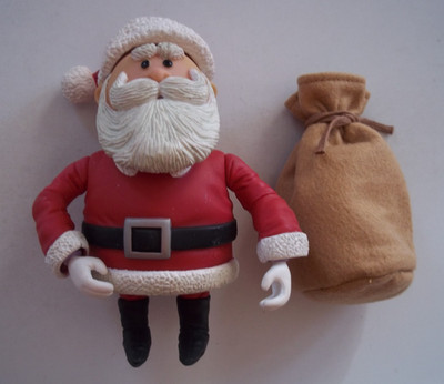 5'' SANTA CLAUS & SACK Plastic Figure RUDOLPH Island Misfits Toys PLAYING MANTIS