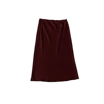 Jupe mi-longue Joseph Isaak en satin de soie bordeaux pour femme taille EU 36... - Photo 1/4
