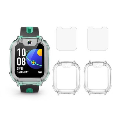 2 Transparente Schutzhüllen + 2 Schutzfolien für imoo Watch Phone Z1