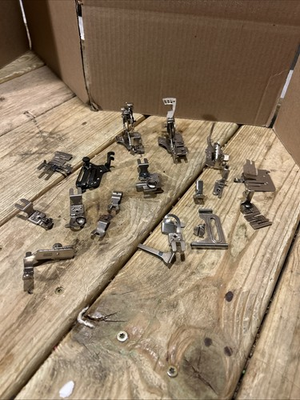 #ad lot of Vintage Singer Sewing Machine Feet Pressure Foot amp; Accessories $20.00
