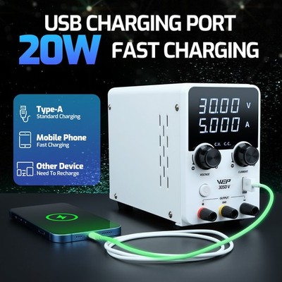 WEP 305D-V 180W 30V 5A DC Lab Power Supply Adjustable Voltage Regulator Repair