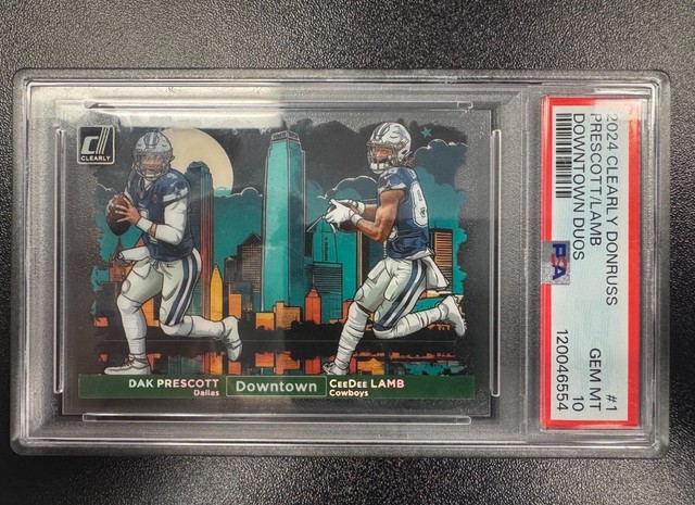 POP 1! PSA 10! 2024 Panini Clearly Donruss - Downtown Duos DAK Prescott, Lamb #1