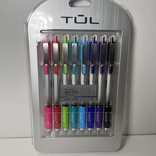 TUL Retractable GL Series Gel Pens 0.7mm Med Assorted Colors 8-Pack Brights New