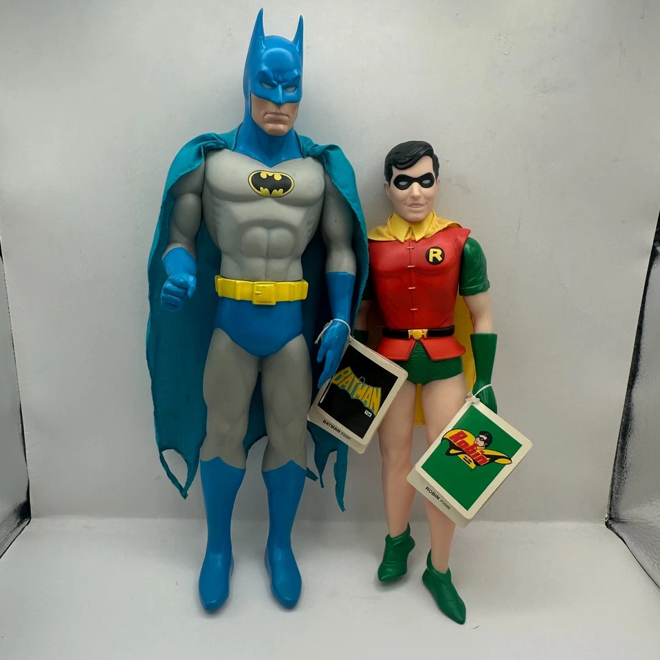 Figuras de Batman y Robin con soportes Hamilton regalos regalos regalos vintage años 80’s Foto 2 de 4
