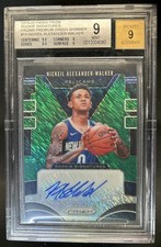 2019-20 Prizm Nickeil Alexander-Walker Rookie Prizm Premium Green Auto /25 BGS 9