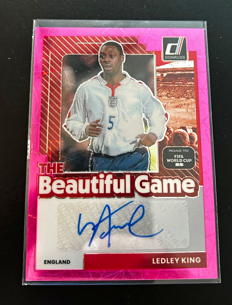 Panini 2025-26 Donruss Road to FIFA WC Ledley King Auto Pink Prizm #BG-LK