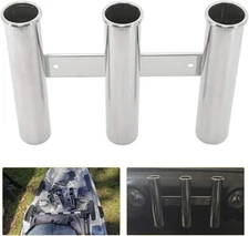3 Tube Boat Fishing Rod Holder Stainless Steel Rod Rack for Marine Boat Yacht