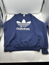 Vintage 80s 90s Adidas Sweatshirt Oversize Trefoil Logo Medium M M USA PERFECT