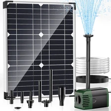 Solar Water Pump Fountain,20W Solar Fountain Pump 320GPH Solar Powered Water Pum
