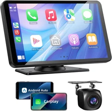 Wireless Apple Carplay and Android Auto Screen for Car, 7" HD Portable Touch Scr