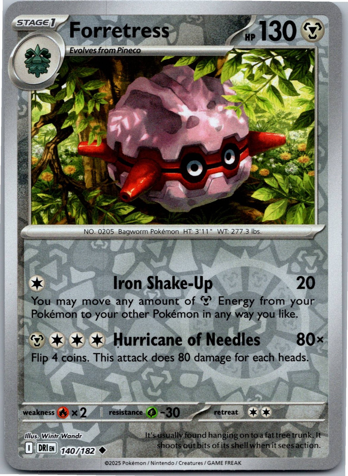 Forretress - SV10: Destined Rivals 140/182 - Uncommon - NM Pokémon TCG