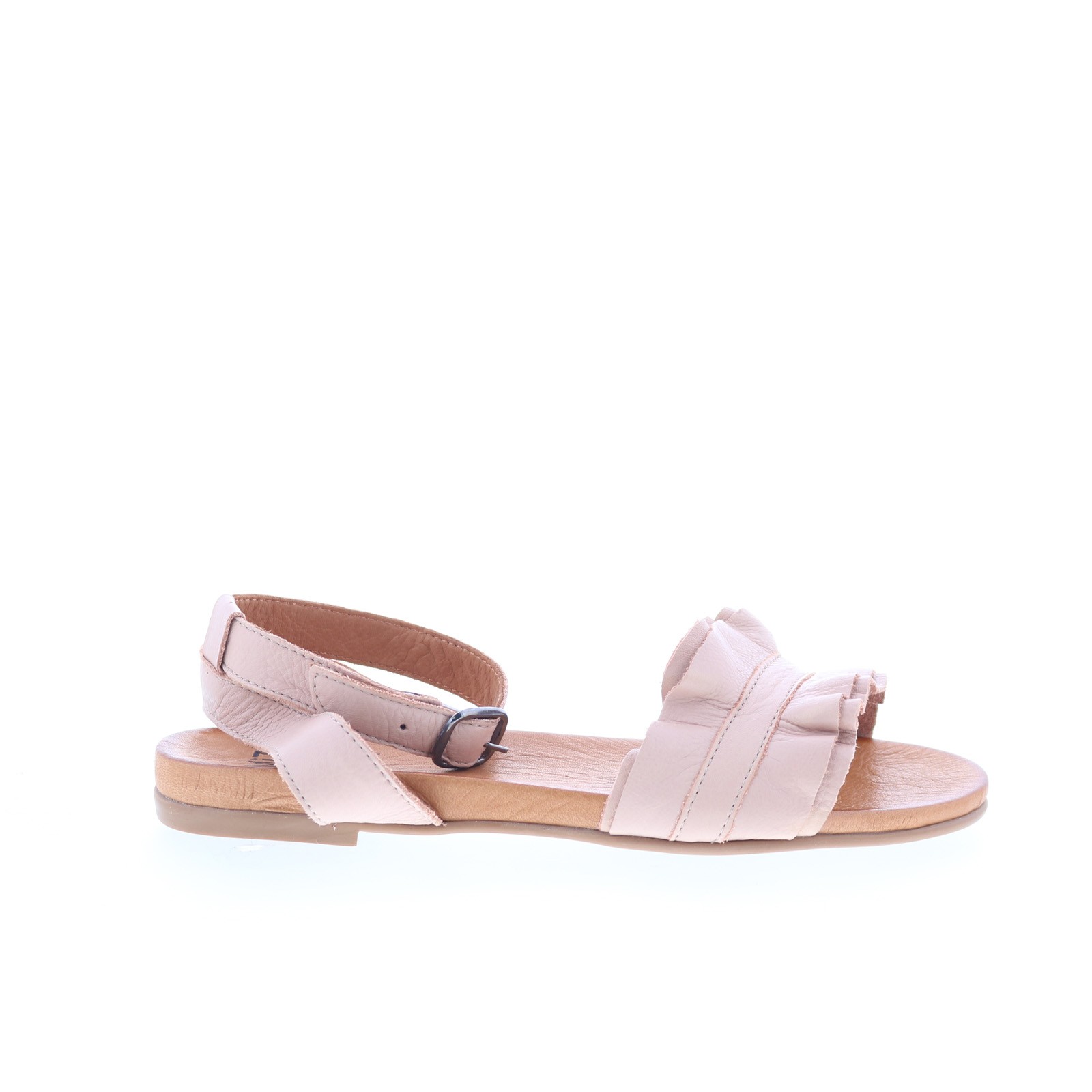 Miz Mooz Theresa Womens Pink Leather Hook & Loop Strap Sandals Shoes 39