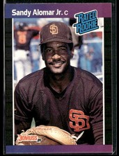 1989 Donruss #28a Sandy Alomar Jr. RC Rookie Baseball Card 0302K. rookie card picture