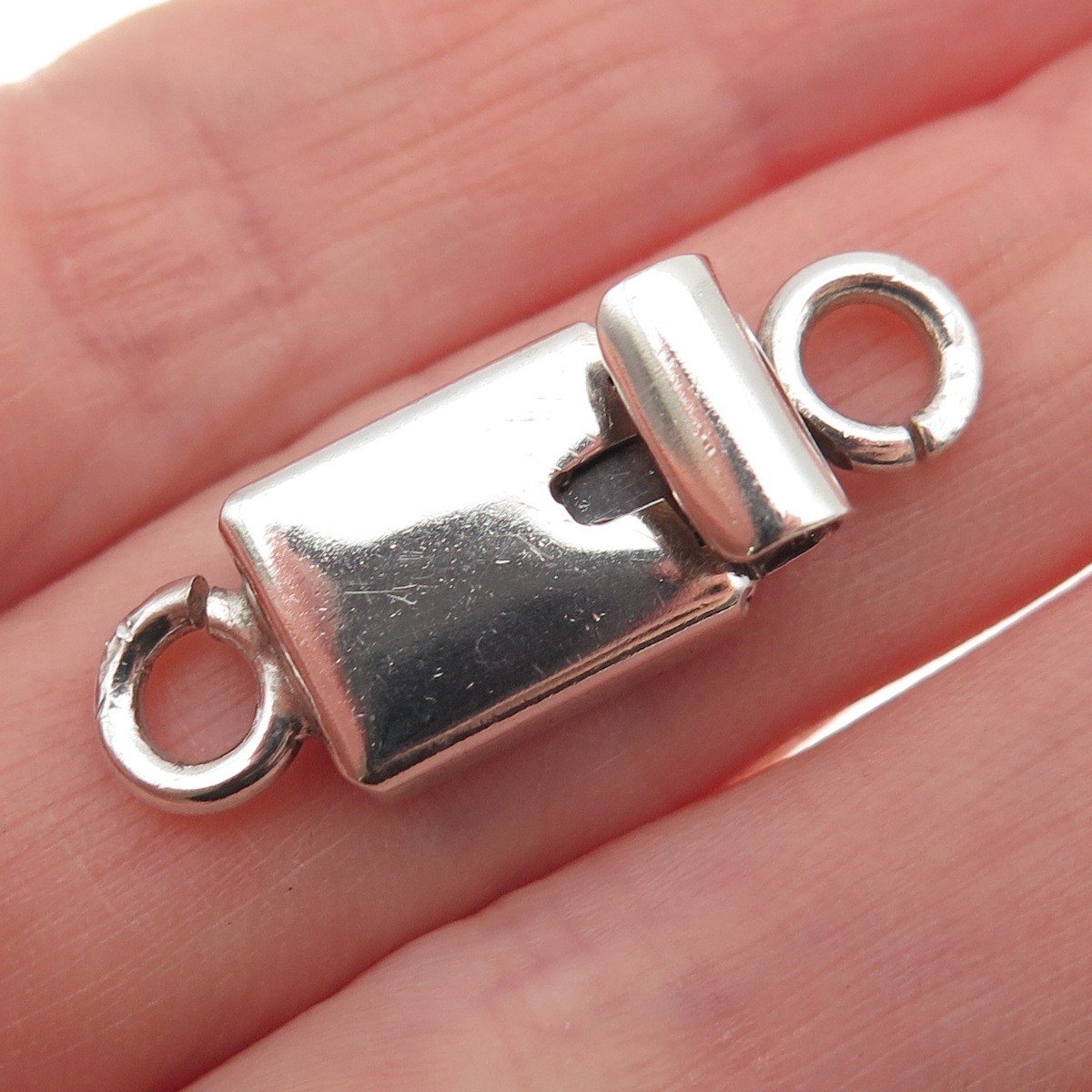 925 silver メキシコ sterling ユニセックス　シルバー 925 Sterling Silver Vintage Mexico Bracelet / Necklace Box Lock