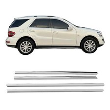 Window Molding Trim Streamer for Mercedes M Class W164 2005-2011 S. Steel 4x