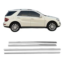 Window Molding Trim Streamer for Mercedes M Class W164 2005-2011 S. Steel 4x