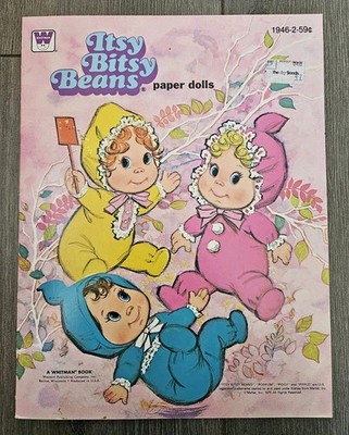 Vintage Whitman Mattel Itsy Bitsy Beans Paper Doll Book Complete 1975