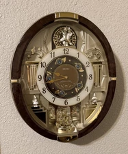 Seiko Melodies in Motion Wall Clock, Golden Trumpets Seiko QXM289