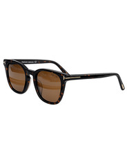 Tom Ford TF6014-K-B Sunglasses 51 21-145 Dark Havana Frame Brown Lens