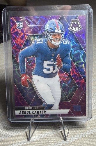 2025 Panini Mosaic - Rookies Abdul Carter #317 Purple Scope Prizm (RC)