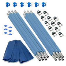 6 Straight Trampoline Enclosure Poles w/ Hardware Outdoor Accessories