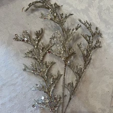 Katherine’s Collection Sea coral branch silver coastal beach Oceanside silk stem