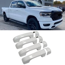 Pw7 White For 2019-2026 Dodge Ram 1500 Door Handle Covers Without Smart Keyholes
