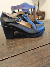 Chunky Heel Mary Jane Pumps. Sz 6.5. Leather Upper.