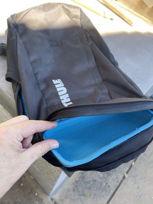 Thule Backpack with Accessory Holder Black Travel Hiking Camping Outdoor