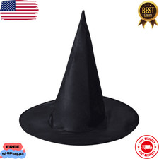 Halloween Wizard Hat Party Black Pointed Witch Hat for Children Adults