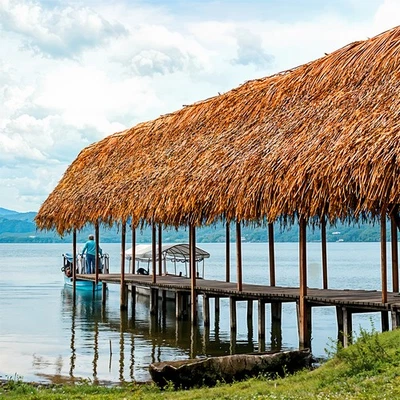 PETS-SUPPLIER-LOVE Artificial Thatch Roofing Mexican Tiki Bar Artificial Straw Greenery Decoration