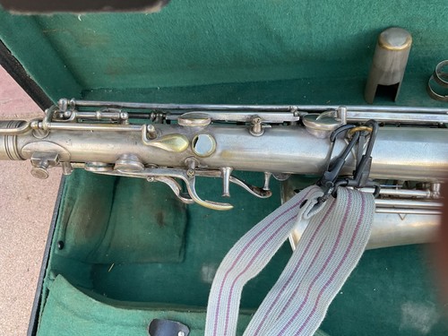 Rudolph Wurlitzer American Brass Saxophone Tenor Low Pitch with Case Conn - Picture 13 of 24