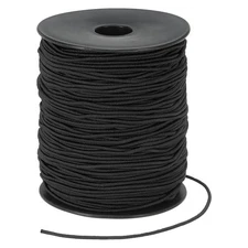 Elastic Cord, 1.5mm Stretchy Elastic String 100 Yards Black
