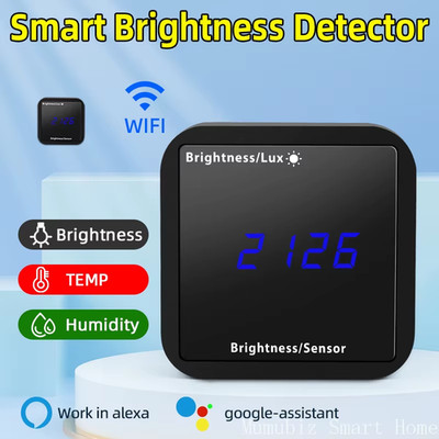  Tuya Smart WiFi/Zigbee Light & Temp/Humidity Sensor, Alexa Compatible for Smart