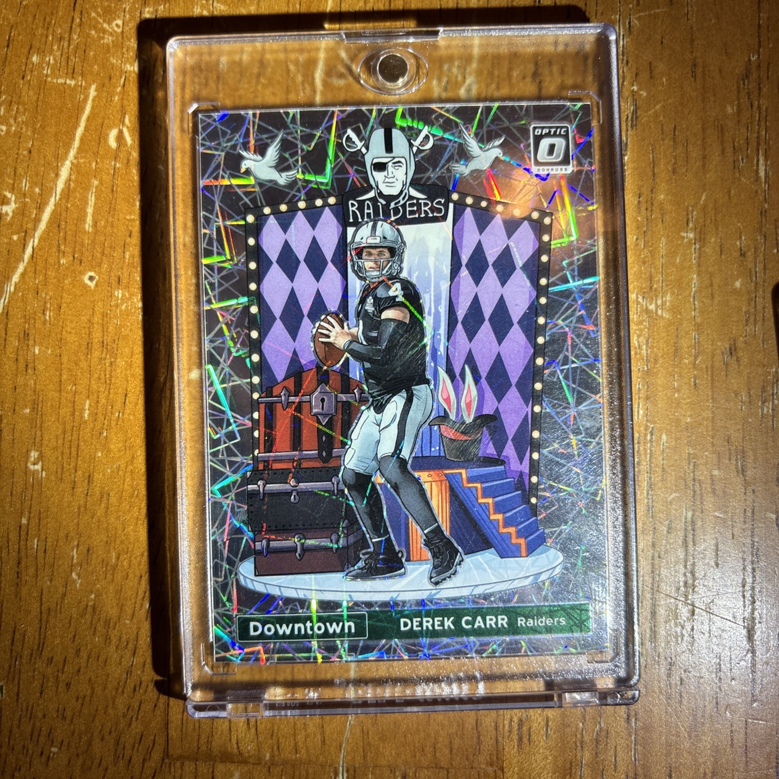 2021 Panini Donruss Optic - #DT-26 Derek Carr Optic Downtown Case Hit (Raiders)