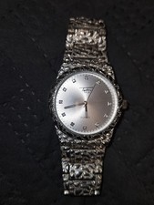 Techno Rave Mens Watch Silver Tone