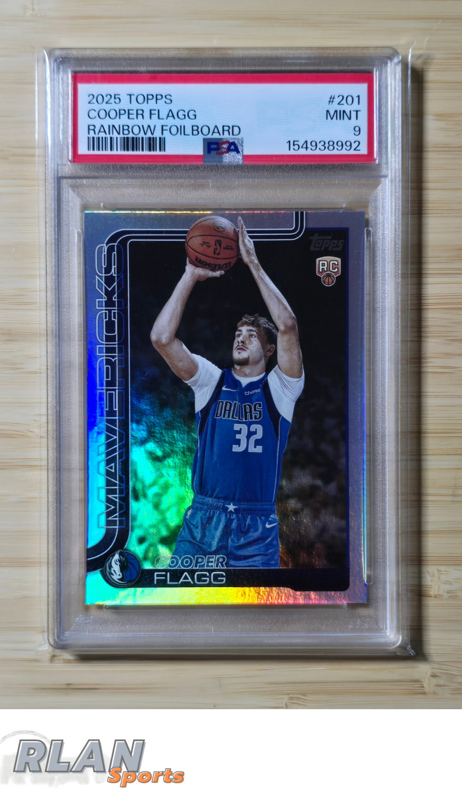 25-26 Topps COOPER FLAGG Rainbow Foil PSA 9 Rookie #201