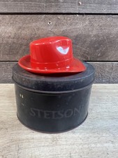 Vintage Stetson Salesman  s Sample Plastic Hat With Metal Stetson Box